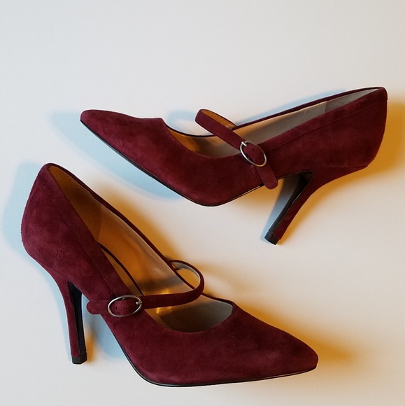 Nine West Shoes - Nine West Deep Red Mary Jane Heels